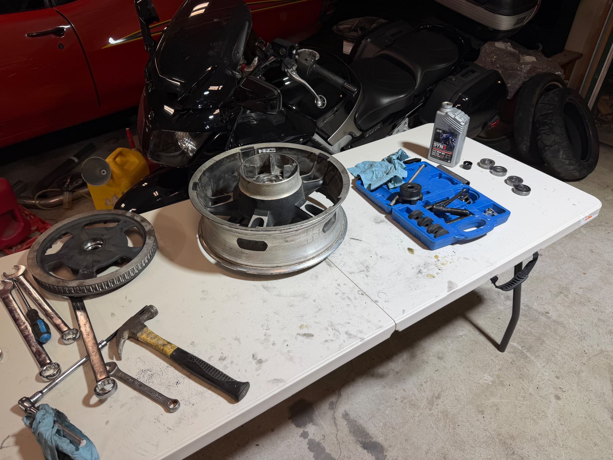 New shoes and bearings on a twin cam