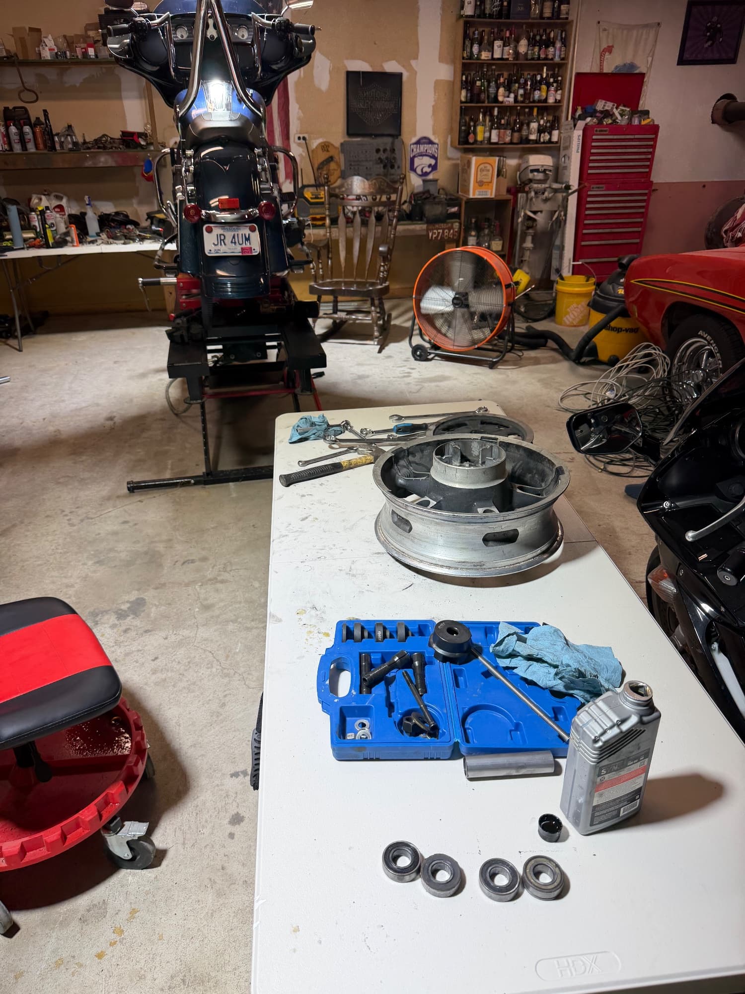 New shoes and bearings on a twin cam